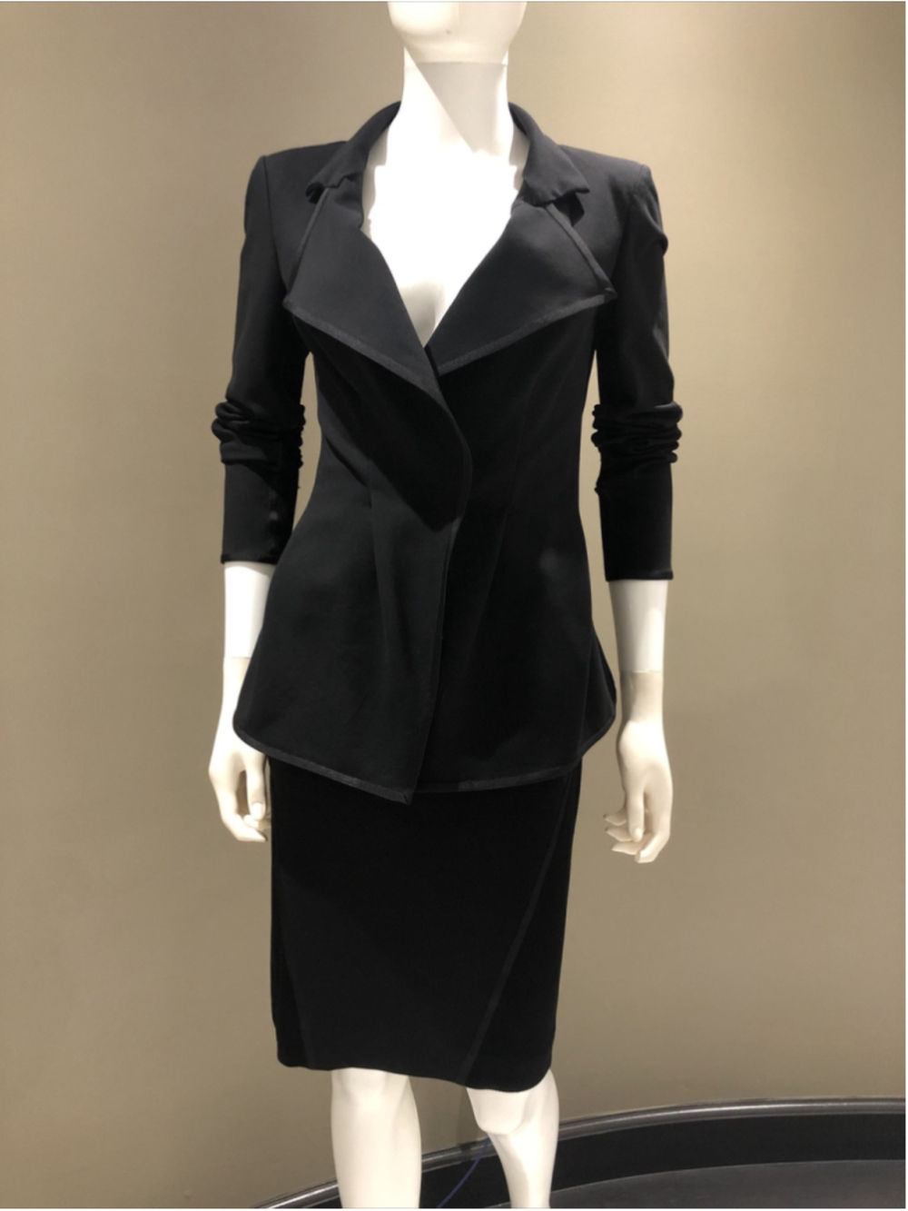 donna karan skirt jacket set black size 6 women